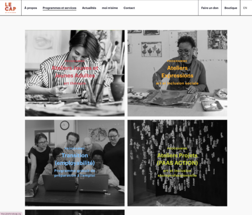 Atelier du CAP - Organisme qui œuvre à l'inclusion socioprofessionnelle et à la promotion de la santé mentale par l'art et l'art-thérapie